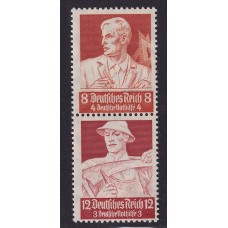 ALEMANIA 1934 ESTAMPILLAS SE-TENANT ZUSAMMENDRUCKE NUEVAS MINT MI. S227 DE LUJO 16 EUROS